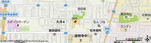 イセヅドライ　万代道明寺店周辺の地図