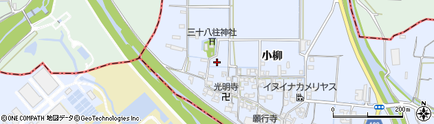 奈良県磯城郡三宅町小柳周辺の地図