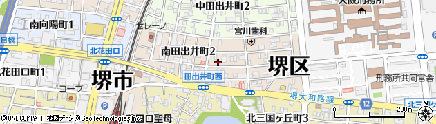 大阪府堺市堺区南田出井町周辺の地図