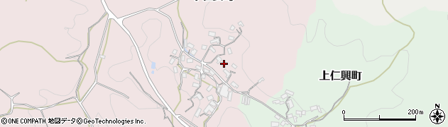 奈良県天理市下仁興町周辺の地図