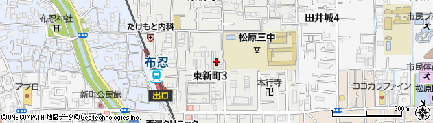 大阪府松原市東新町周辺の地図