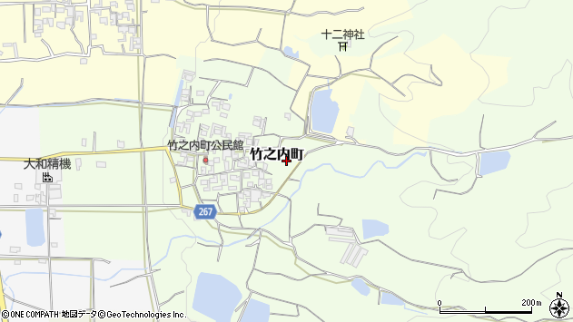 〒632-0041 奈良県天理市竹之内町の地図