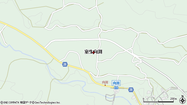 〒633-0316 奈良県宇陀市室生向渕の地図