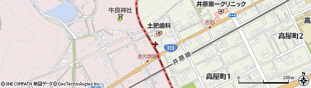岡山県井原市高屋町13周辺の地図