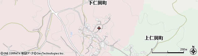 奈良県天理市下仁興町3周辺の地図