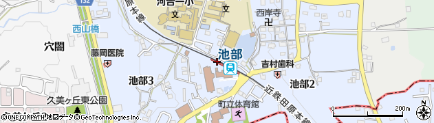 奈良県河合町（北葛城郡）池部周辺の地図