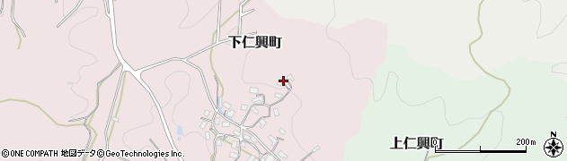 奈良県天理市下仁興町120周辺の地図