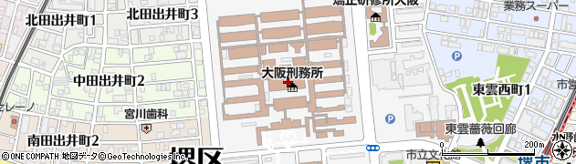 大阪刑務所周辺の地図