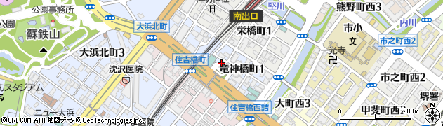 大阪府堺市堺区竜神橋町周辺の地図