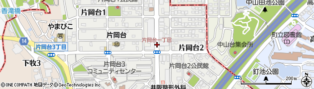 片岡台一丁目周辺の地図