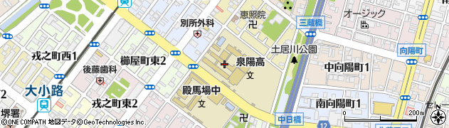 大阪府立泉陽高等学校　同窓会泉陽会周辺の地図