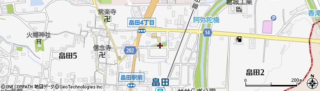畠田駅前団地公園周辺の地図