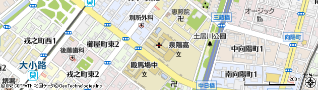 大阪府立泉陽高等学校周辺の地図