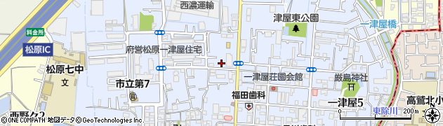 大阪府松原市一津屋周辺の地図