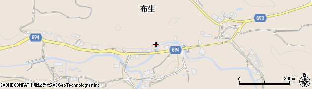 三重県名張市布生1134周辺の地図
