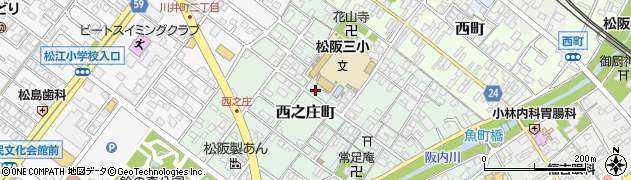 三重県松阪市西之庄町周辺の地図