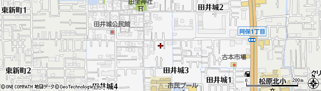 大阪府松原市田井城周辺の地図