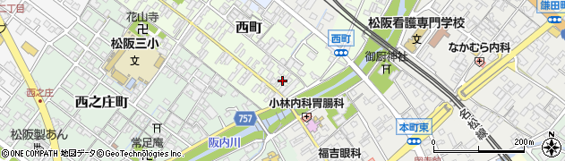 三重県松阪市西町2455周辺の地図