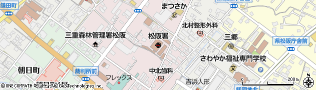 松阪警察署周辺の地図