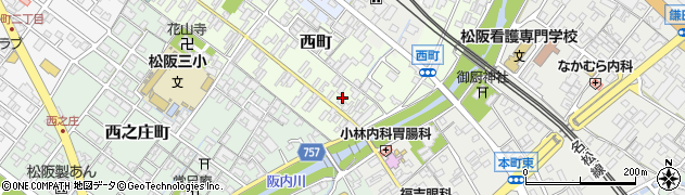 三重県松阪市西町2463周辺の地図