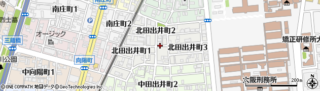 大阪府堺市堺区北田出井町周辺の地図