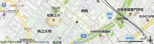 三重県松阪市西町2492周辺の地図