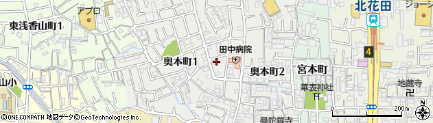 大阪府堺市北区奥本町周辺の地図