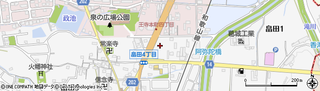 奈良中央信用金庫畠田支店周辺の地図