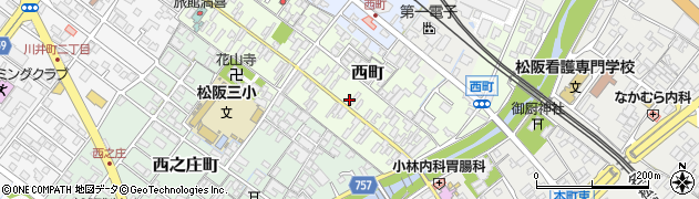 三重県松阪市西町2494-2周辺の地図