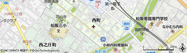 三重県松阪市西町2490周辺の地図