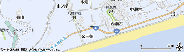 愛知県田原市日出町本畑周辺の地図
