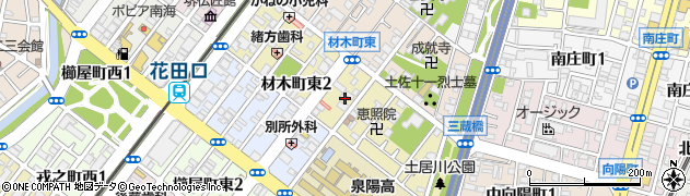 大阪府堺市堺区材木町東周辺の地図