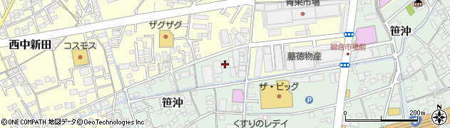 内藤物産株式会社　精選工場倉庫周辺の地図