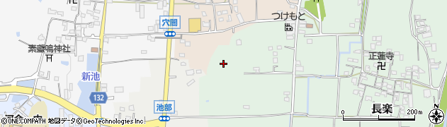 奈良県河合町（北葛城郡）長楽周辺の地図