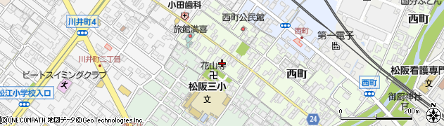 三重県松阪市西町2552周辺の地図