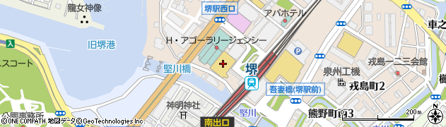 ジブラルタ生命保険株式会社　堺支社堺第一・第二・第三営業所周辺の地図