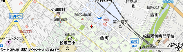 三重県松阪市西町296周辺の地図