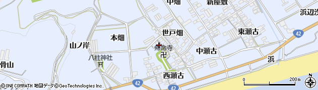 愛知県田原市日出町北本畑周辺の地図