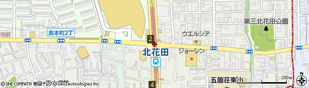 北花田周辺の地図