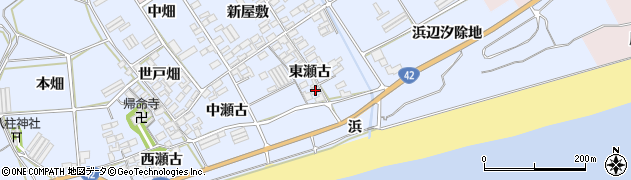 愛知県田原市日出町東瀬古809周辺の地図