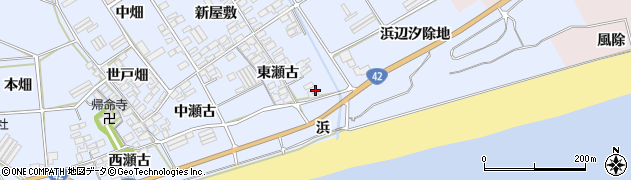 愛知県田原市日出町東瀬古781周辺の地図