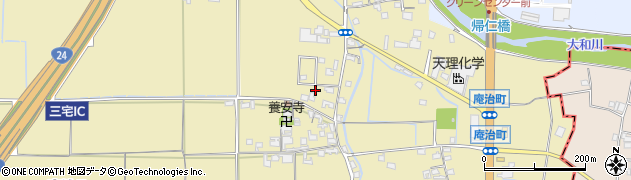 奈良県天理市庵治町周辺の地図