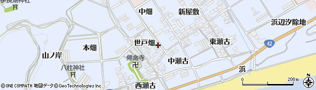 愛知県田原市日出町世戸畑周辺の地図