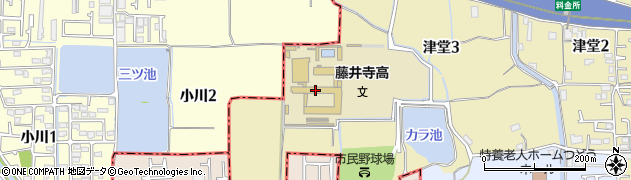 大阪府立藤井寺高等学校周辺の地図