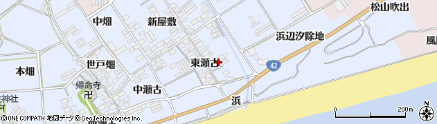 愛知県田原市日出町東瀬古805周辺の地図