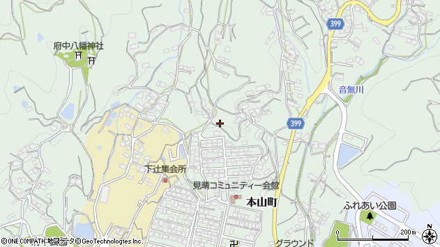 〒726-0001 広島県府中市本山町の地図