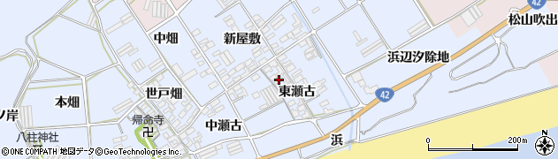 愛知県田原市日出町東瀬古815周辺の地図