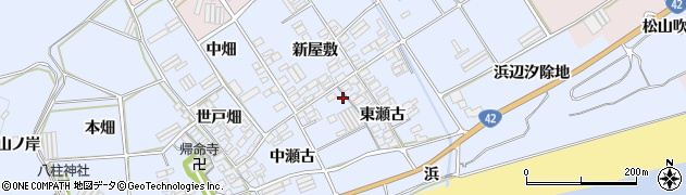 愛知県田原市日出町東瀬古819周辺の地図