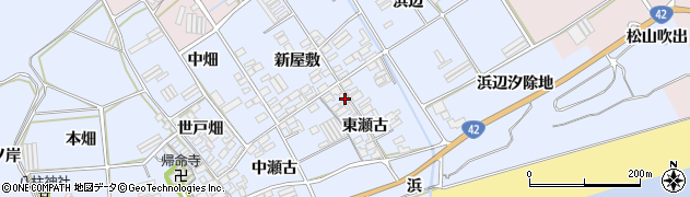 愛知県田原市日出町東瀬古817周辺の地図