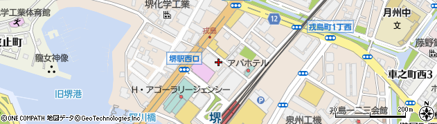 大阪府堺市堺区戎島町周辺の地図